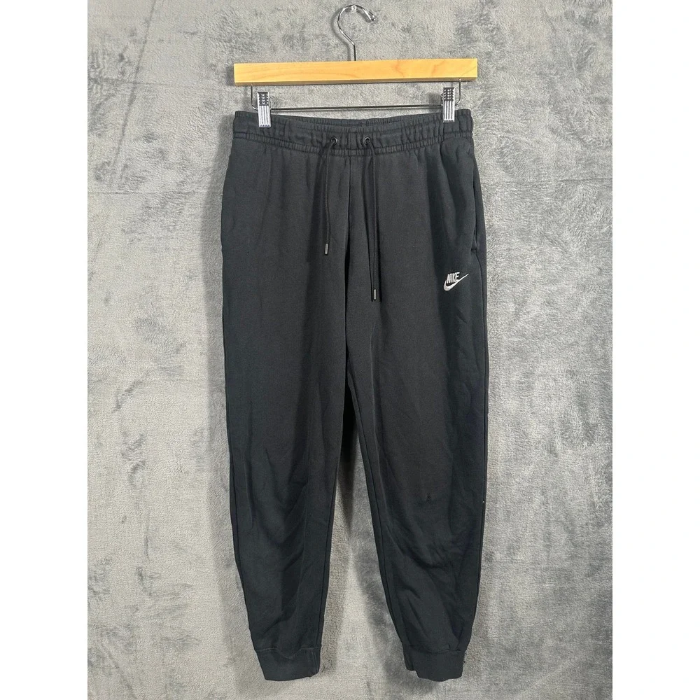 Nike Sportswear Club Fleece Joggers Black Tapered Sweatpants Mens Small